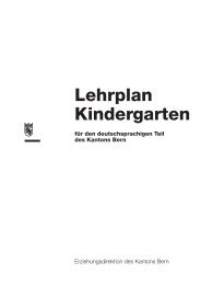 Lehrplan Kindergarten für den deutschsprachigen Teil des Kantons ...