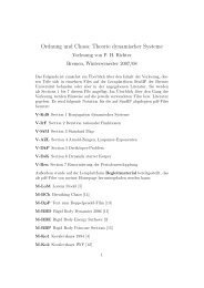 Ordnung und Chaos: Theorie dynamischer Systeme - Institut für ...