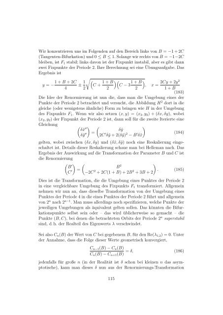 Ordnung und Chaos: Theorie dynamischer Systeme - Institut für ...