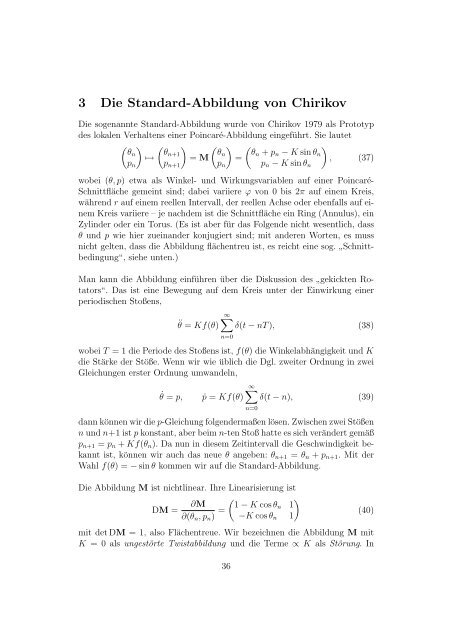 Ordnung und Chaos: Theorie dynamischer Systeme - Institut für ...