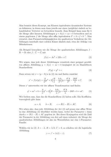 Ordnung und Chaos: Theorie dynamischer Systeme - Institut für ...