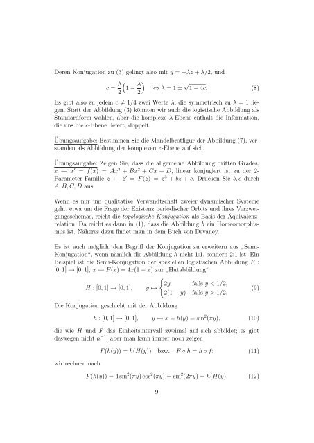 Ordnung und Chaos: Theorie dynamischer Systeme - Institut für ...