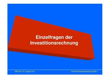 Investitionsrechnung WS04/05