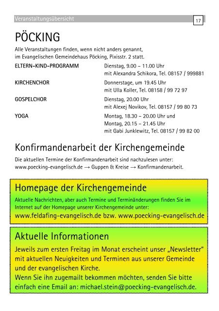 Gemeindebrief Kirchengemeinde Feldafing-Poecking - Ev.-Luth ...