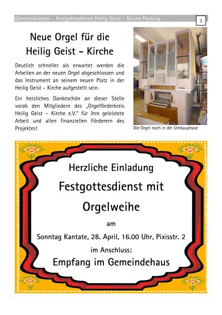 Gemeindebrief Kirchengemeinde Feldafing-Poecking - Ev.-Luth ...