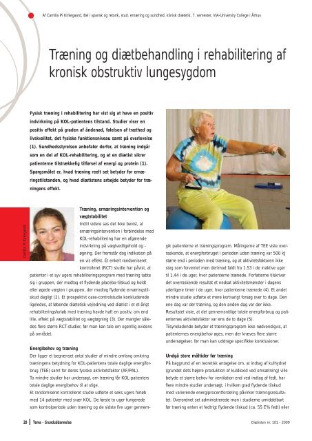 Træning og diætbehandling i rehabilitering af kronisk obstruktiv ...