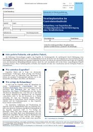 Stentimplantation im Gastrointestinaltrakt - Helios Kliniken