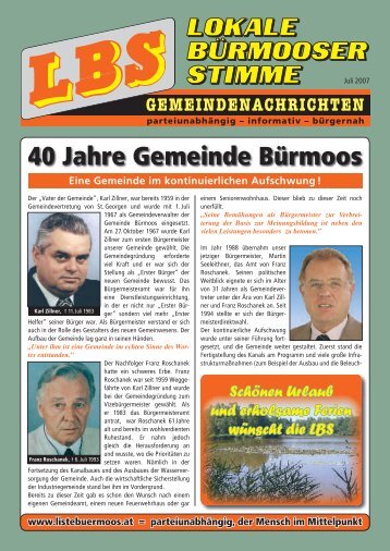 LBS-Gemeindenachrichten - Liste Bürmoos