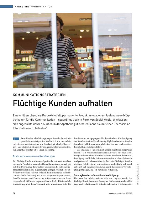 flüchtige Kunden aufhalten - Dr. Angerer Marketing International