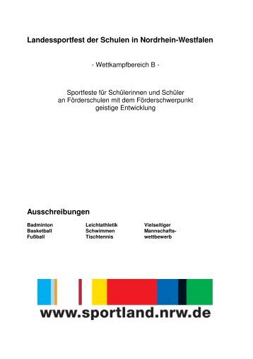 Ausschreibung 2010/2011 - Sportland NRW