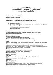 Steckbriefe der kirchlichen Organisationen in St. Aegidius zum ...