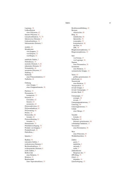 Algebraische Strukturen