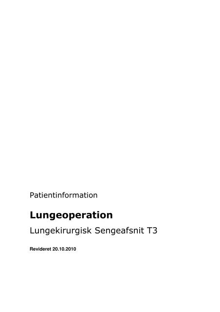 Lungeoperation