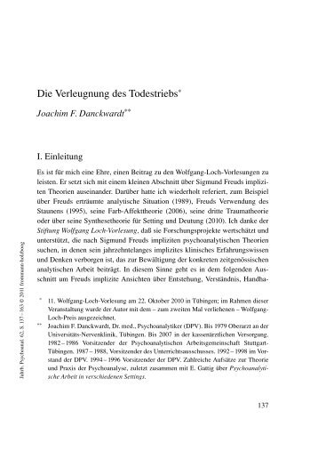 Vorlesung - Wolfgang-Loch-Stiftung