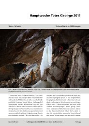 Hauptwoche Totes Gebirge 2011 - Arbeitsgemeinschaft Höhle und ...