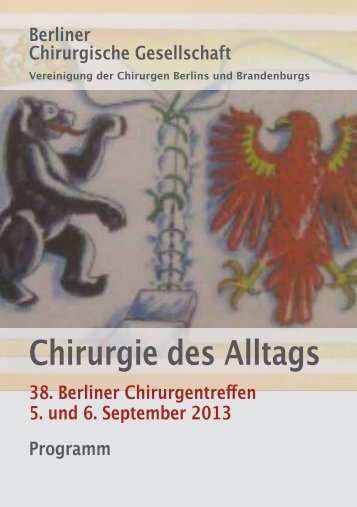 Vollständiges Programm 2013 - 38. Berliner Chirurgentreffen