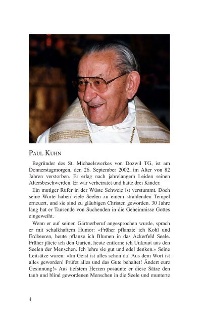 Pauluslehre - © 2002 - St. Michaelsvereinigung, Dozwil