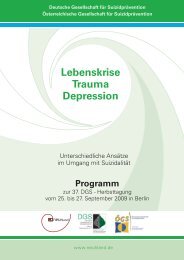 37. Jahrestagung - Deutsche Gesellschaft für Suizidprävention
