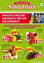 KNACKIG FRISCHE ANGEBOTE FÜR DIE URLAUBSZEIT!