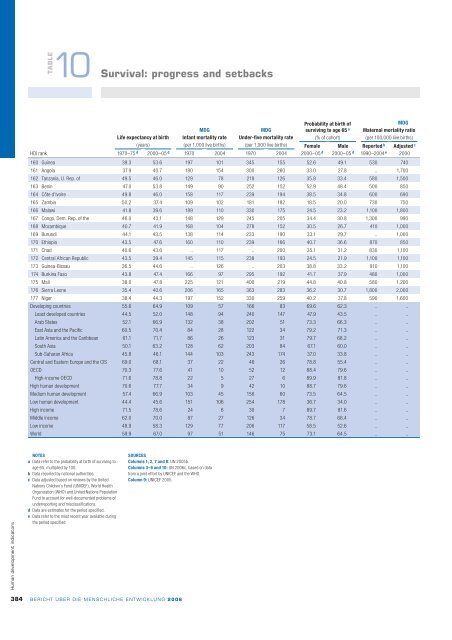 Bericht über die menschliche Entwicklung 2006 - Human ...
