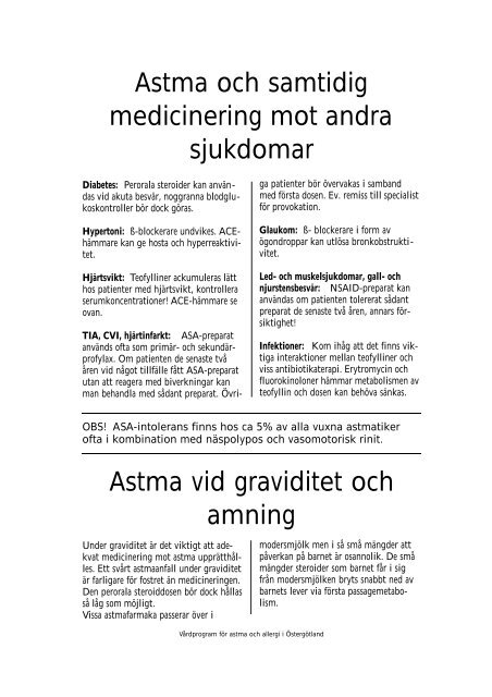 Astma, Kroniskt obstruktiv lungsjukdom och respiratorisk insufficiens