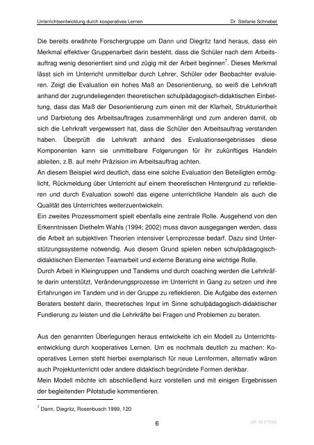 Vortrag zur Unterrichtsentwicklung - Pädagogische Hochschule ...