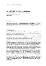 Pervasive Computing und RFID - Wirtschaftsinformatik HTW Berlin