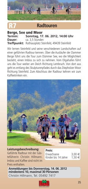 DAMMER BERGE EXCLUSIV Gästeführer- Touren