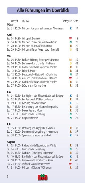 DAMMER BERGE EXCLUSIV Gästeführer- Touren