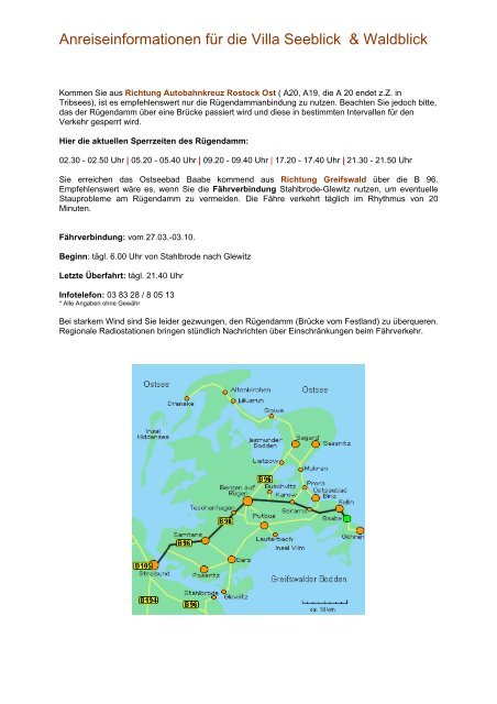 Download Anreisekarte als PDF- Dokument - Villa Seeblick