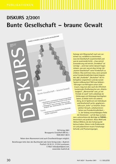 DJI Bulletin 56/57 - Deutsches Jugendinstitut e.V.