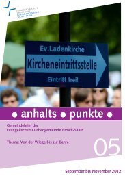  anhalts  punkte  - Evangelische Kirchengemeinde Broich-Saarn