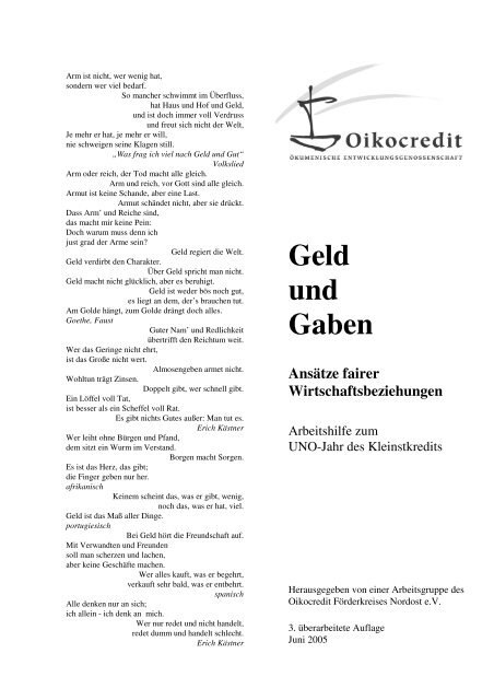 Arbeitshilfe Geld Und Gaben Pdf 736kb Brebit