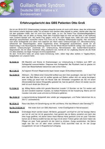 Erfahrungsbericht eines GBS Patienten - GBS Initiative e.V.