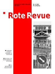 Rote Revue Nr. 2-2003: Auswandern ... - SP Schweiz
