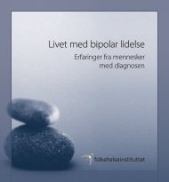 Livet med bipolar lidelse - Nasjonalt folkehelseinstitutt