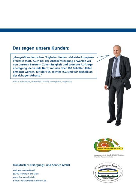 FES Umleerservice - FES Frankfurter Entsorgungs- und Service GmbH