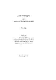 Mitteilungen - Astronomische Gesellschaft