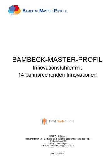 BAMBECK-MASTER-PROFIL - Anderegg Coaching