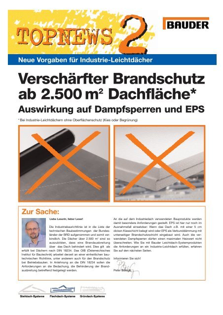 Neue Vorgaben für Industrie-Leichtdächer - Bau Docu Österreich