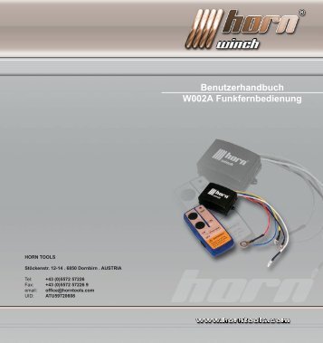 Benutzerhandbuch W002A Funkfernbedienung - horntools.com