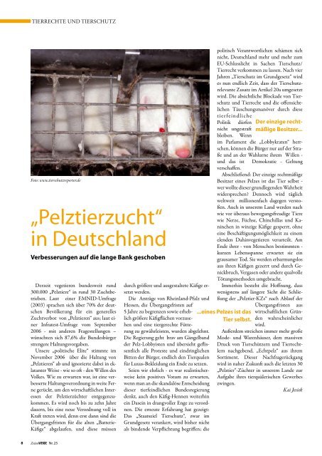 ZeitenWENDE Nr. 25 - Mensch Umwelt Tierschutz - Landesverband ...