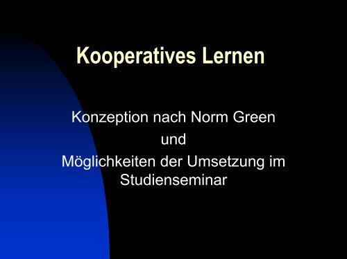 Kooperatives Lernen