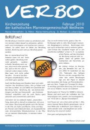 BERUFUNG! - Pfarreiengemeinschaft Weilheim