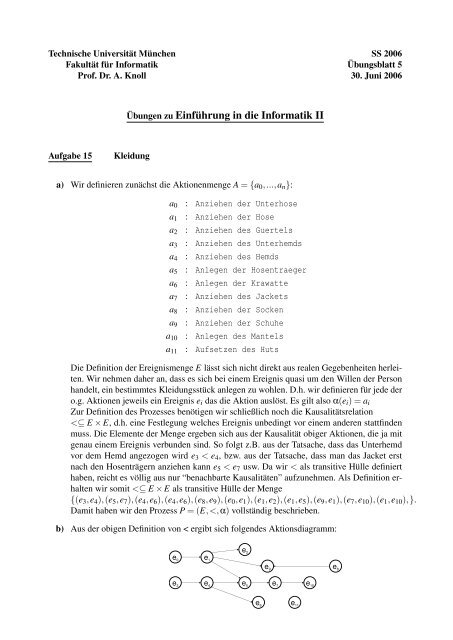 Übungen zu Einführung in die Informatik II - Technische Universität ...