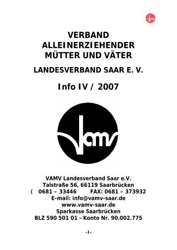 Ortsverband Lebach - Schmelz - VAMV Verband alleinerziehender ...