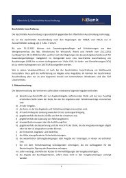 Übersicht 2 / Beschränkte Ausschreibung - bei der NBank