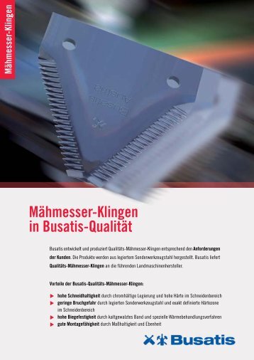 Mähmesserklingen - Busatis GmbH
