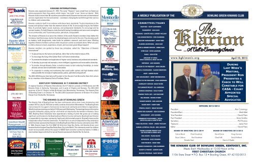 bowling green kiwanis club a weekly publication ... - KiwanisOne.org