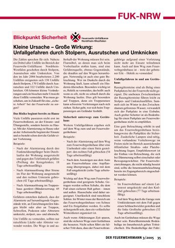 Ausgabe März 2005 - Unfallkasse NRW